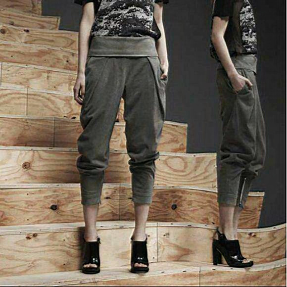 Alexander Wang Wool And Silk Blend Trouser Pants Ankle Zip Women Size 8 - Picture 1 of 13